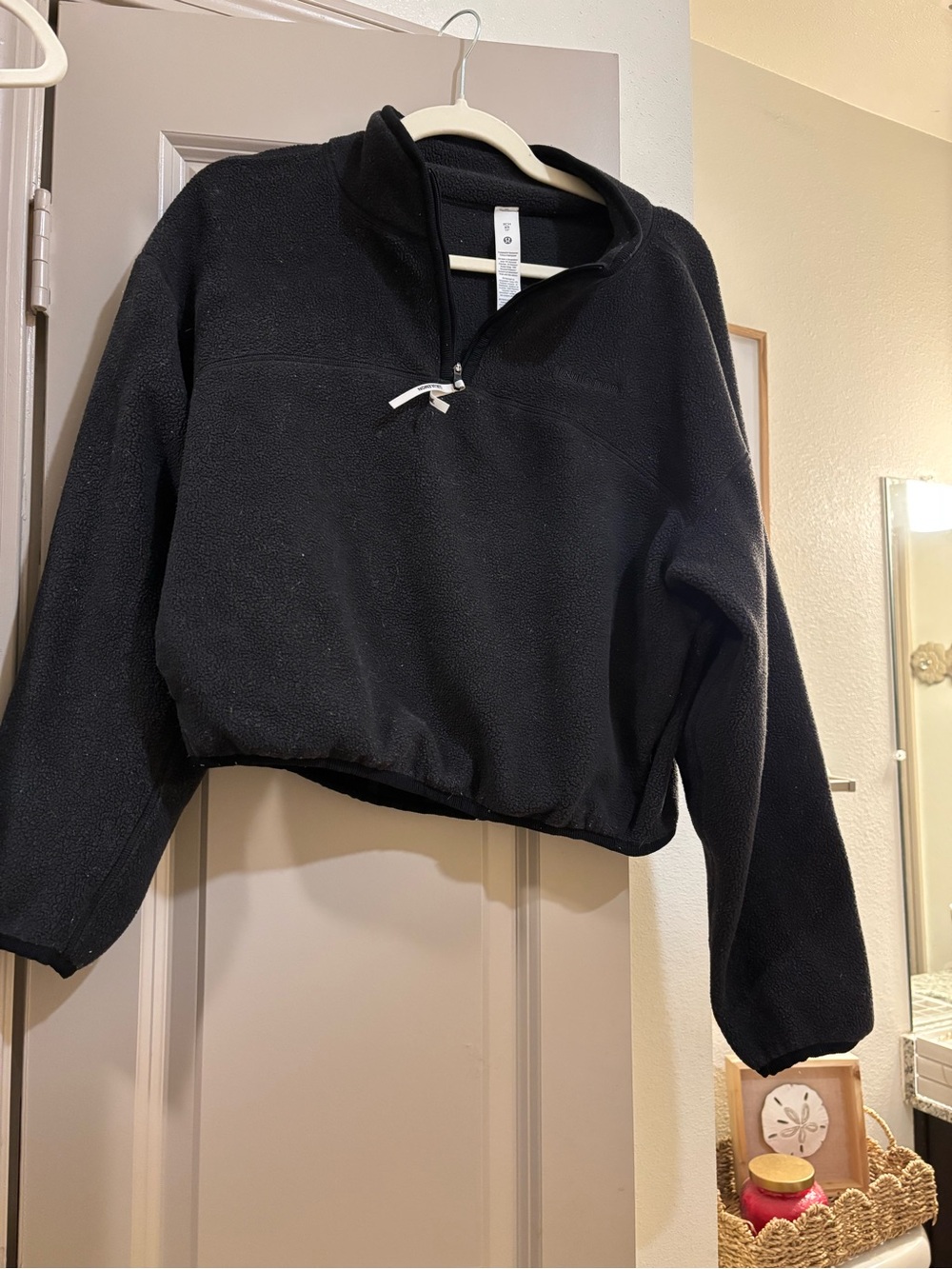 lululemon athletica Black Half-Zip Fleece Pullover